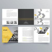 Tri-fold brochure template Minimalistic geometric design for corporate and business. Creative concept brochure vector template.