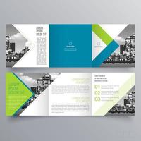 Tri-fold brochure template Minimalistic geometric design for corporate and business. Creative concept brochure vector template.