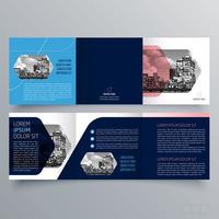 Tri-fold brochure template Minimalistic geometric design for corporate and business. Creative concept brochure vector template.