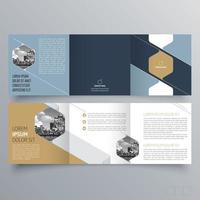 Tri-fold brochure template Minimalistic geometric design for corporate and business. Creative concept brochure vector template.