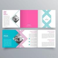 Tri-fold brochure template Minimalistic geometric design for corporate and business. Creative concept brochure vector template.