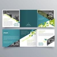 Tri-fold brochure template Minimalistic geometric design for corporate and business. Creative concept brochure vector template.