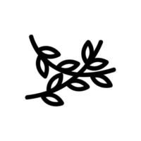 vector de icono de hojas de selva. ilustración de símbolo de contorno aislado