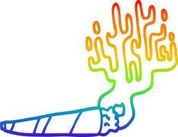 rainbow gradient line drawing cartoon medical pot vector