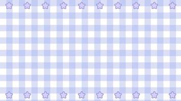 cute purple gingham, plaid, checkered pattern with star background, perfect for wallpaper, backdrop, postcard, background vector
