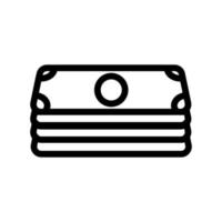 money banknotes icon vector. Isolated contour symbol illustration vector