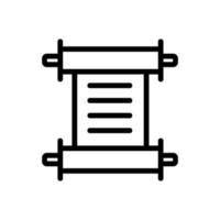 Scroll icon vector. Isolated contour symbol illustration vector