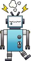 gradient shaded cartoon robot vector