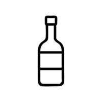 bottle wine icon vector. Isolated contour symbol illustration vector