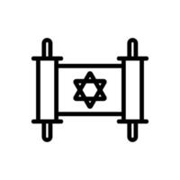 Israel icon vector. Isolated contour symbol illustration vector