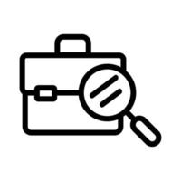 magnifying glass is a vector icon. Isolated contour symbol illustration