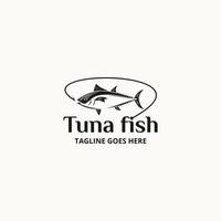 Tuna fish logo- vector illustration, tuna fish emblem design on white background. Suitable for your design need, logo, illustration, animation, etc.