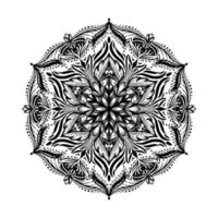 flower pattern in vintage mandala style for tattoos, fabrics or decorations and more. Vector illustration.