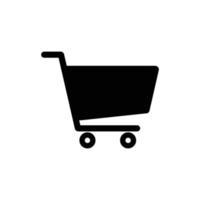 icono de tienda y venta de símbolo de carrito de compras. vector de icono de carrito de compras. signo simple del carro de la compra. diseño del logotipo del carrito de la compra. Ilustración de diseño de vector de carrito de compras. imagen del icono del carrito de compras. carretilla