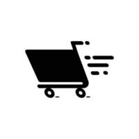 icono de tienda y venta de símbolo de carrito de compras. vector de icono de carrito de compras. signo simple del carro de la compra. diseño del logotipo del carrito de la compra. Ilustración de diseño de vector de carrito de compras. imagen del icono del carrito de compras. carretilla