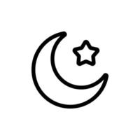 Islam icon vector. Isolated contour symbol illustration vector