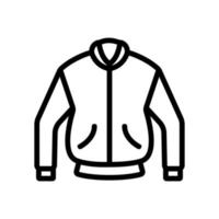 Warm jacket icon vector. Isolated contour symbol illustration vector