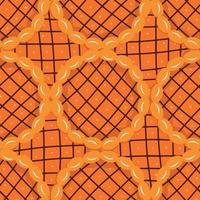 bright pumpkin pies  seamless pattern vector
