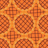 bright pumpkin pies  seamless pattern vector