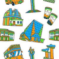 Bandung Seamless Pattern vector