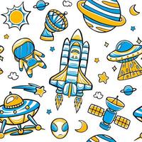 Space Seamless Pattern vector