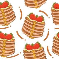 Pancakes Seamless Pattern vector