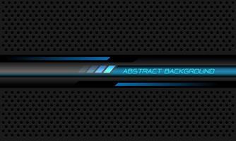 resumen azul negro banner cibernético en gris metálico círculo malla patrón diseño moderno futurista fondo vector