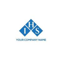 diseño del logotipo de la letra ihs sobre fondo blanco. concepto creativo del logotipo de la letra de las iniciales de ihs. diseño de letra ihs. vector