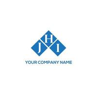 JHI letter logo design on WHITE background. JHI creative initials letter logo concept. JHI letter design. vector