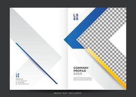 corporate company profile, annual report cover vector