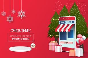 Online shopping banner, mobile app templates vector