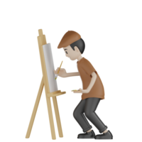 pintor 3d transparente png