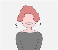 granny smiling while speaking vector