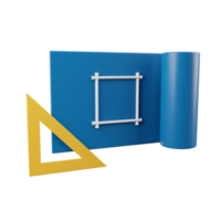 blauwdruk 3d illustratie png