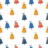 Seamless pattern with Christmas bells. Vector illustration in flat style