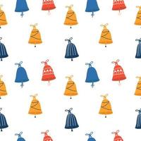 Seamless pattern with Christmas bells. Vector illustration in flat style