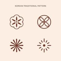 Korean traditional line pattern. Asian style. Korea, china symbol vector