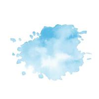 Abstract pattern with blue watercolor cloud on white background vector