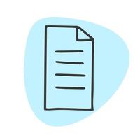 Office Document Icon in Doodle Style vector
