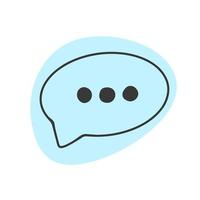 Dialog Bubble and Three Dots in Doodle Style vector