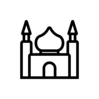 Islam icon vector. Isolated contour symbol illustration vector