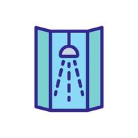 shower icon vector outline illustration