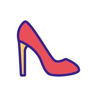 stiletto spike heel shoe icon vector outline illustration