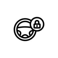 Smart car icon vector. Isolated contour symbol illustration vector