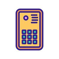 intercom ring apartment device icon vector outline illustration