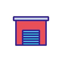 barn with mechanical door icon vector outline illustration