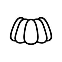 Jelly vector icon. Isolated contour symbol illustration