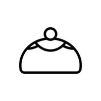 Pie icon vector. Isolated contour symbol illustration vector