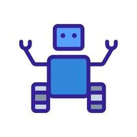 Robot icon vector. Isolated contour symbol illustration vector