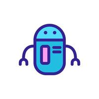 Robot icon vector. Isolated contour symbol illustration vector